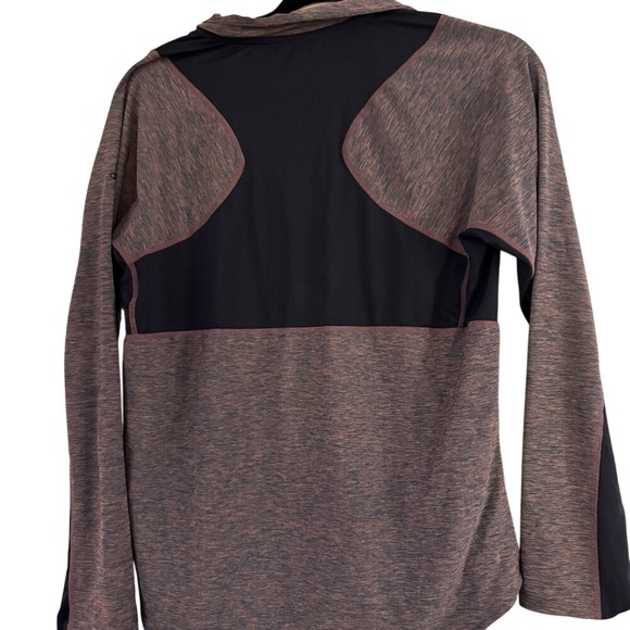 Adidas Womens‎ Long Sleeve 1/4 Zip Athletic Pullover Heathered Gray Pink Size M - Picture 2 of 2
